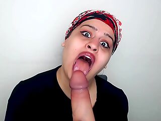 This INDIAN bitch loves to guzzle a big, hard cock.Long tongue is amazing.