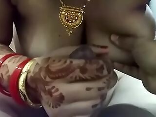 freshly married bhabi stroking hubby and 039 s manmeat
